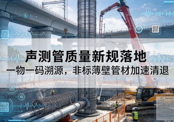 五河声测管质量新规落地，一物一码溯源，非标薄壁管材加速清退
