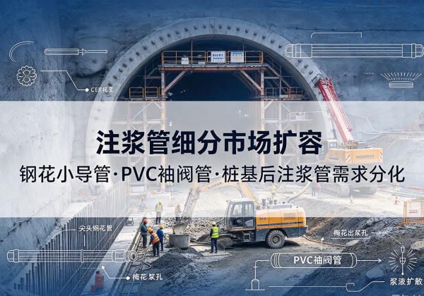 五河注浆管细分市场扩容，隧道钢花小导管、PVC 袖阀管、桩基后注浆管需求分化